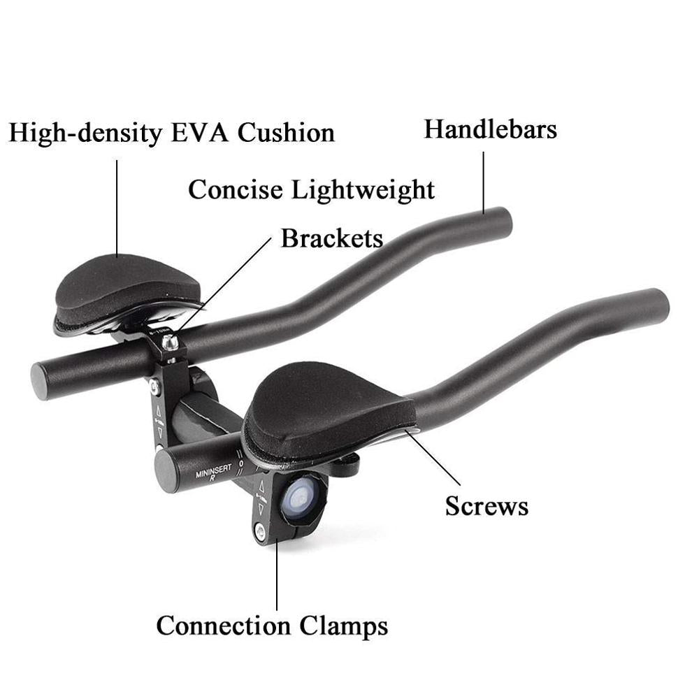 Bike Arm Rest with Elbow Pads for Aerodynamic Control by HitMyNeed