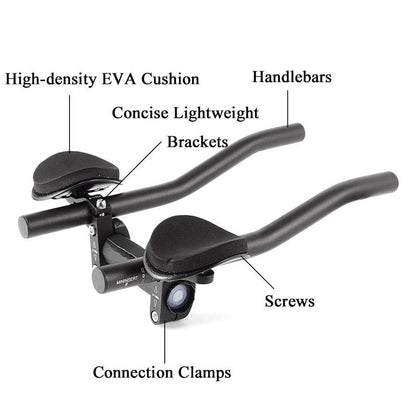 Bike Arm Rest with Elbow Pads for Aerodynamic Control by HitMyNeed