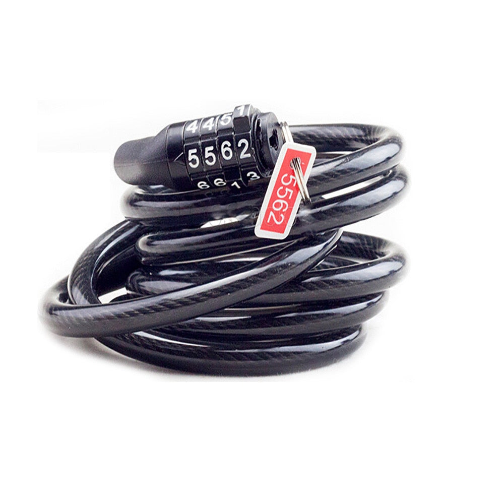 Bike Cable Lock with 4-Digit Combination, 110cm by HitMyNeed