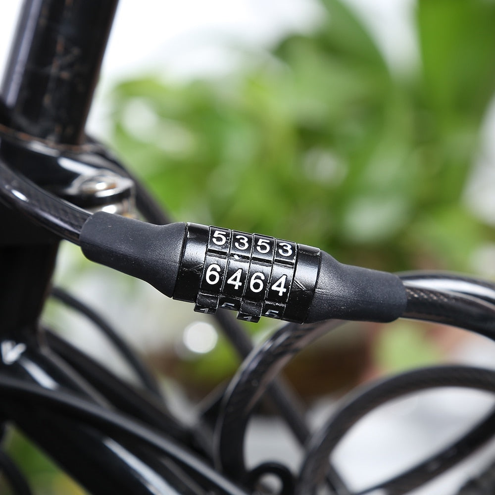 Bike Cable Lock with 4-Digit Combination, 110cm by HitMyNeed