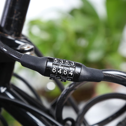 Bike Cable Lock with 4-Digit Combination, 110cm by HitMyNeed