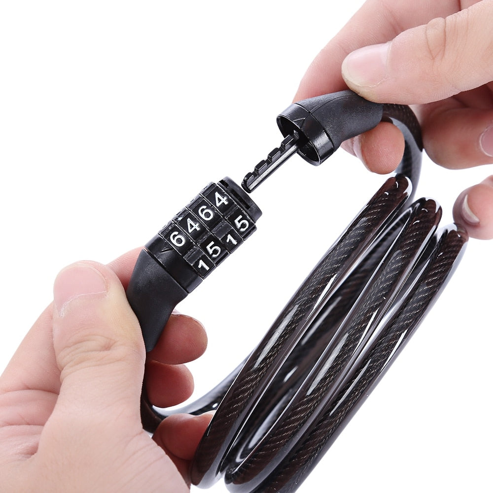 Bike Cable Lock with 4-Digit Combination, 110cm by HitMyNeed