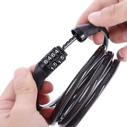 Bike Cable Lock with 4-Digit Combination, 110cm by HitMyNeed