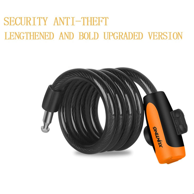 Bike Cable Lock with Key & Combo and Mounting Bracket by HitMyNeed