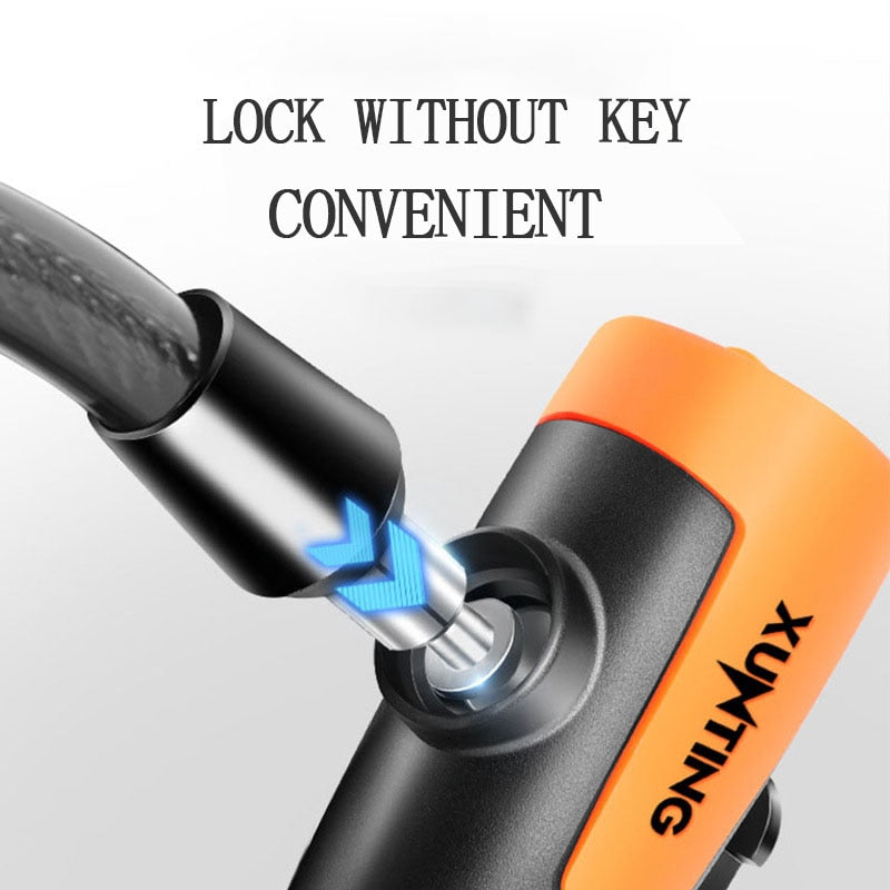 Bike Cable Lock with Key & Combo and Mounting Bracket by HitMyNeed
