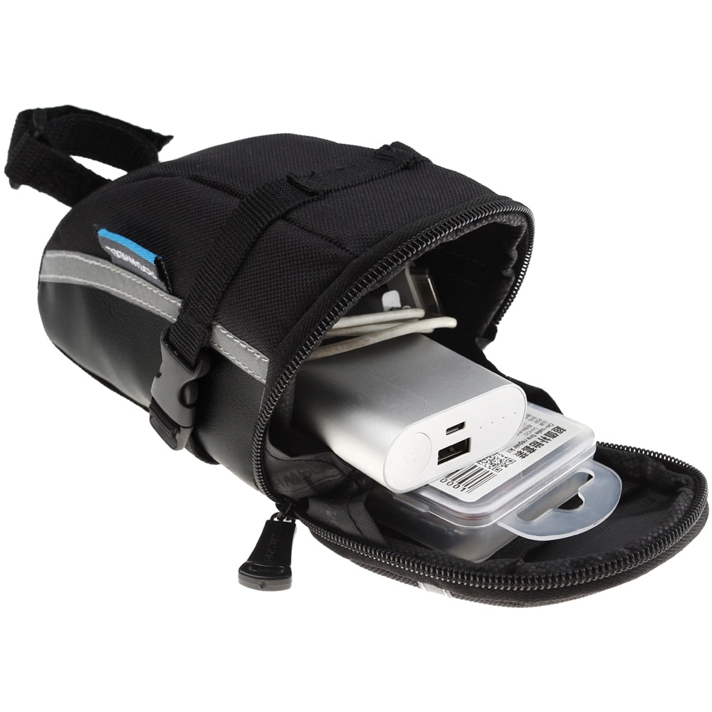 Bike Saddle Bag with Tail Light Holder 1.2L by HitMyNeed