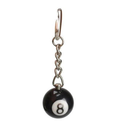 Billiard 8 Ball Keychain - Resin Pool Ball Accessory by HitMyNeed