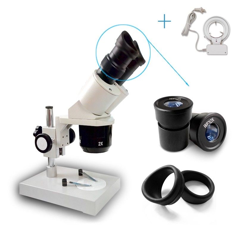 Binocular Microscope with Adjustable Light 20X-40X by HitMyNeed