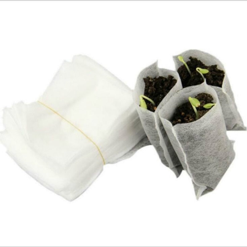 Biodegradable Seedling Grow Bags 8x10cm (100 Pack) by HitMyNeed