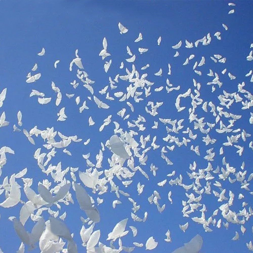 Biodegradable White Dove Foil Balloons (20 Pack) by HitMyNeed