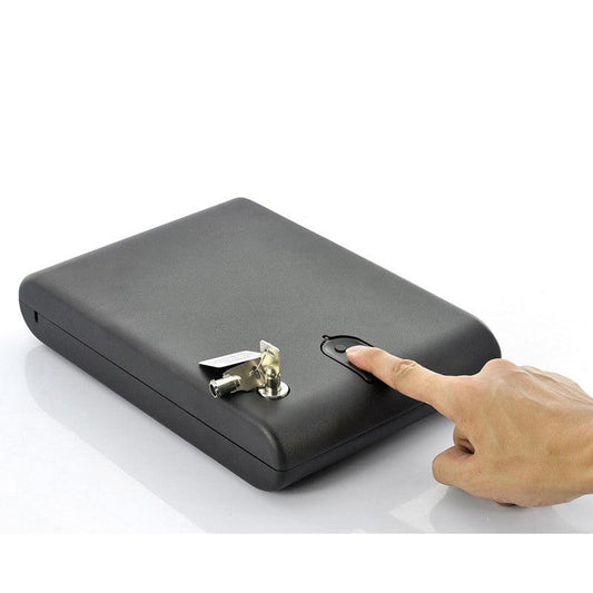 Biometric Fingerprint Gun Safe with Key Backup by HitMyNeed