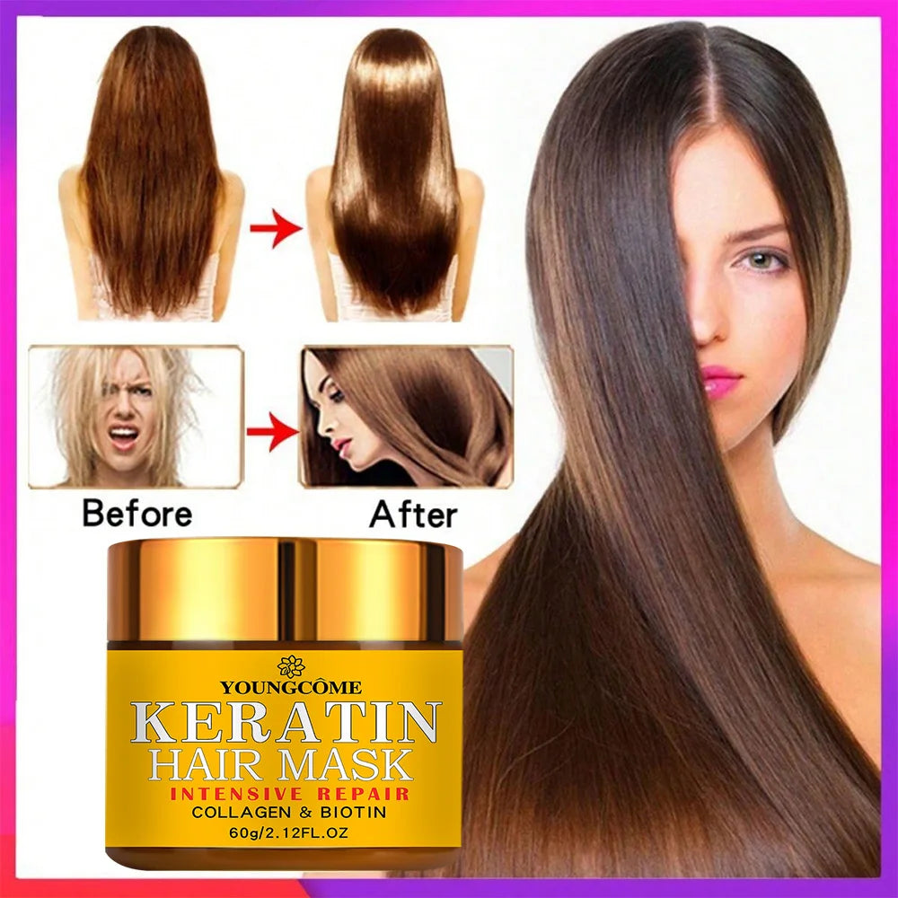 Biotin Collagen Keratin Hair Mask for Dry, Damaged Hair by HitMyNeed