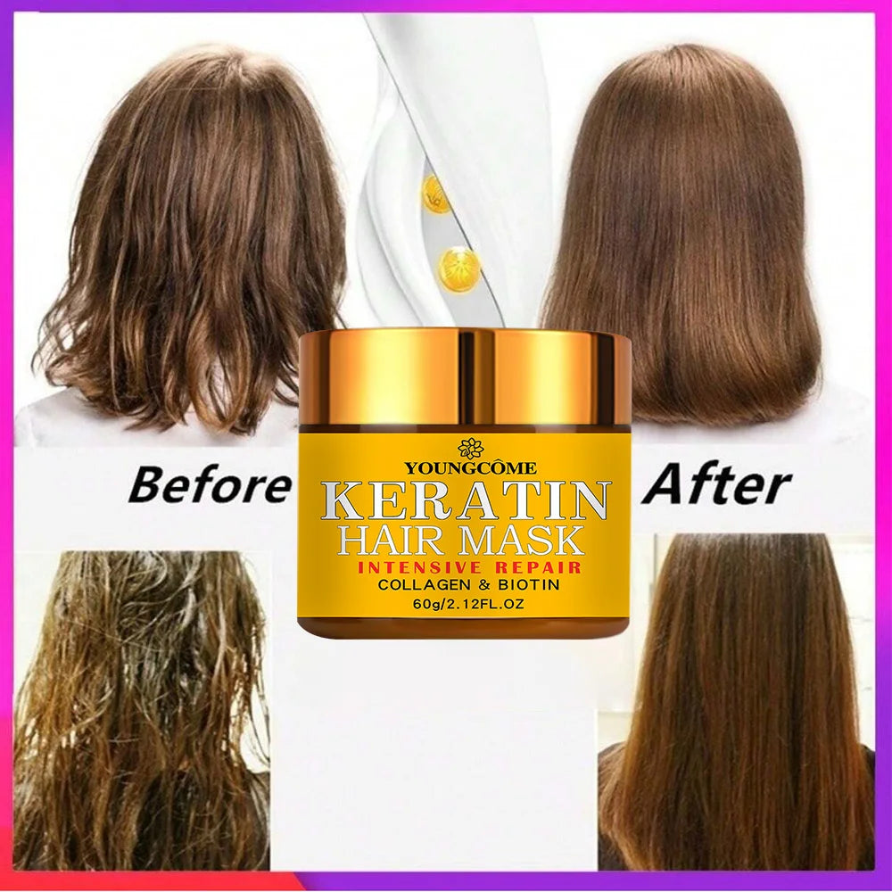 Biotin Collagen Keratin Hair Mask for Dry, Damaged Hair by HitMyNeed