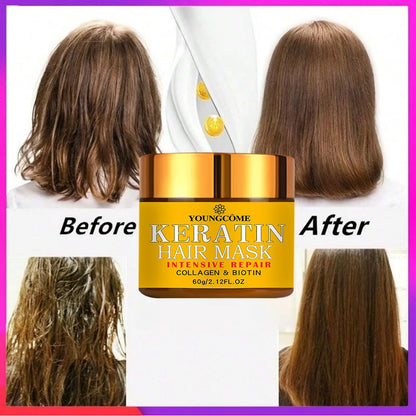 Biotin Collagen Keratin Hair Mask for Dry, Damaged Hair by HitMyNeed