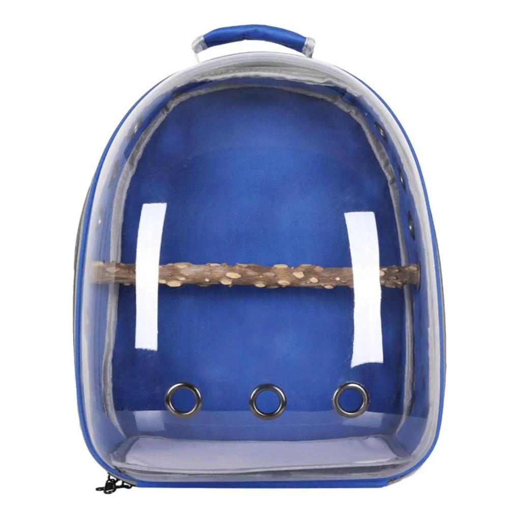 Bird Backpack Carrier with Perch and Ventilation dark-blue by HitMyNeed