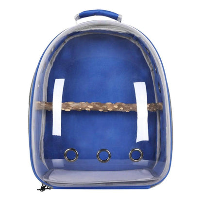 Bird Backpack Carrier with Perch and Ventilation dark-blue by HitMyNeed