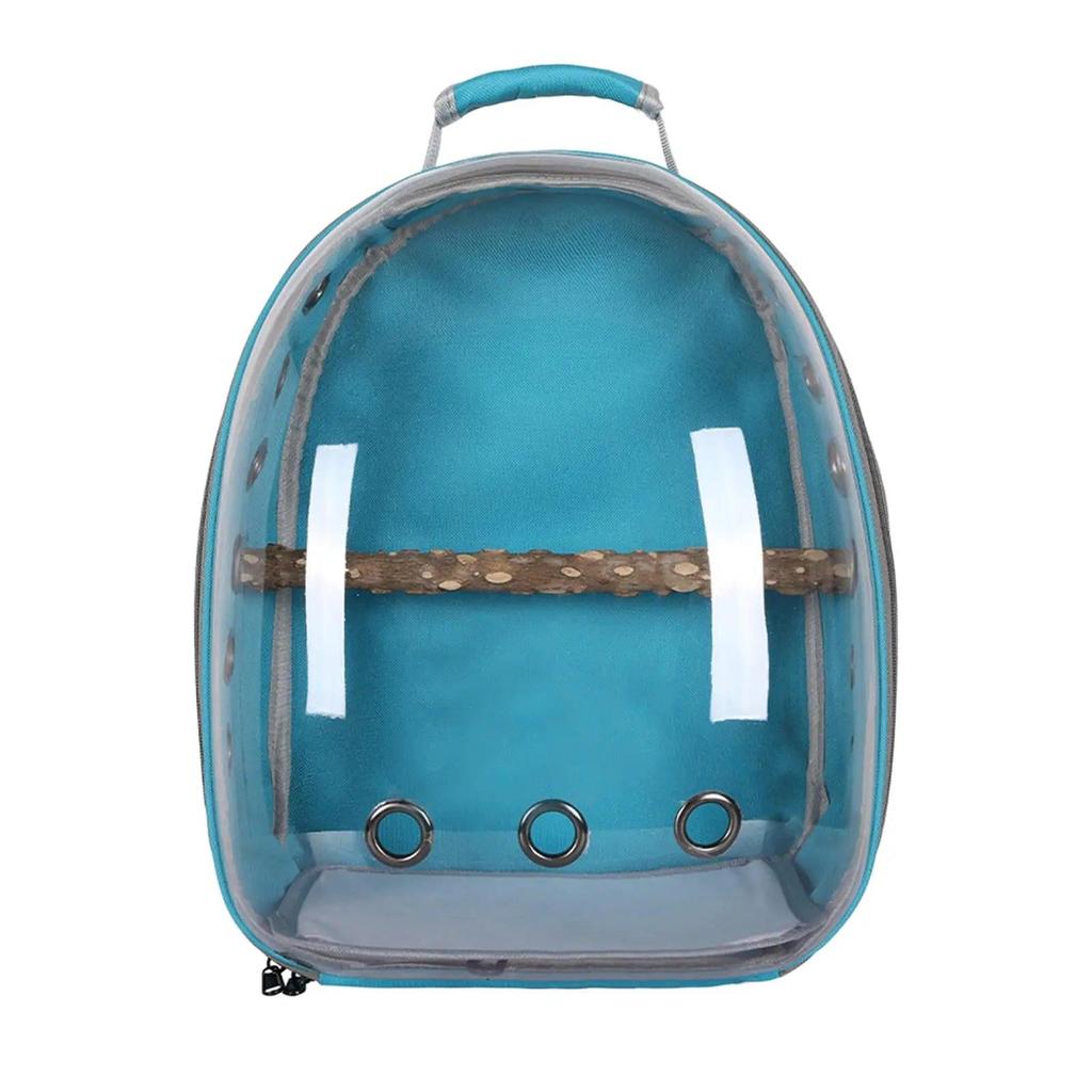 Bird Backpack Carrier with Perch and Ventilation light-blue by HitMyNeed