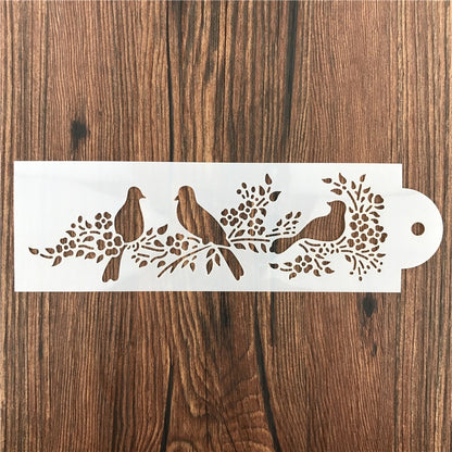 Bird Design Airbrush Stencil - Reusable PVC Template by HitMyNeed