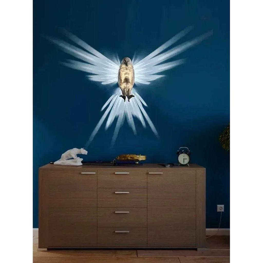 Bird Wall Lamp 3D Owl Eagle Projection Sconce by HitMyNeed