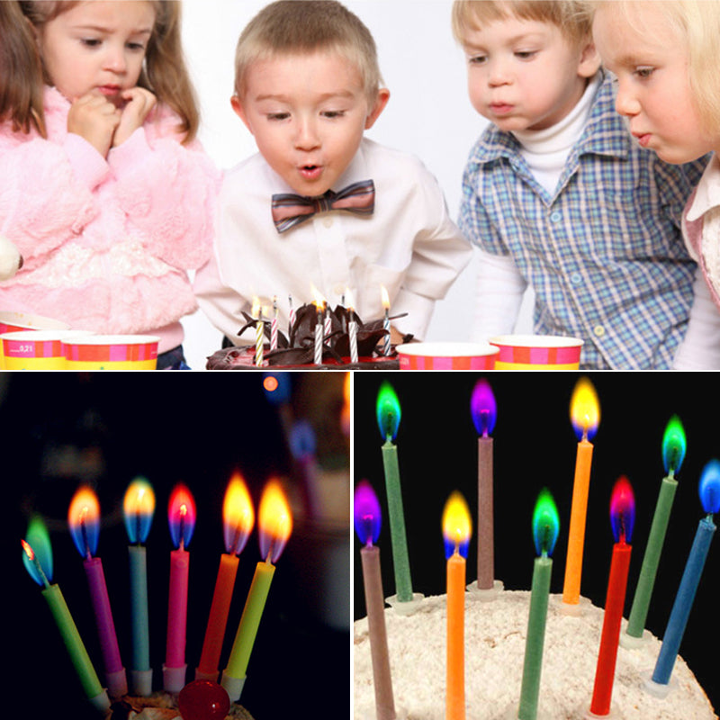 Birthday Color Flame Candles Set (12 Pack) by HitMyNeed