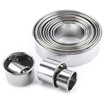 Biscuit and Doughnut Cutter Set, 14 Piece Stainless Steel by HitMyNeed
