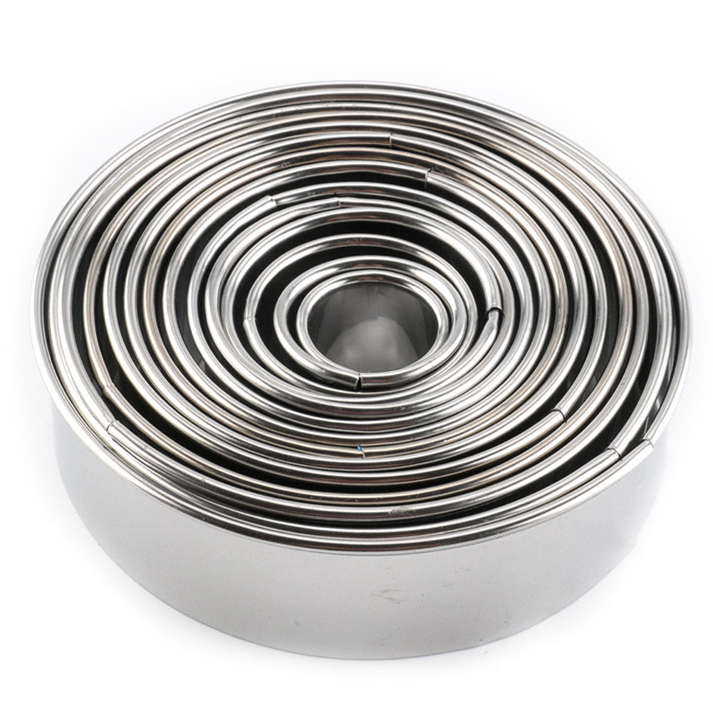 Biscuit and Doughnut Cutter Set, 14 Piece Stainless Steel by HitMyNeed