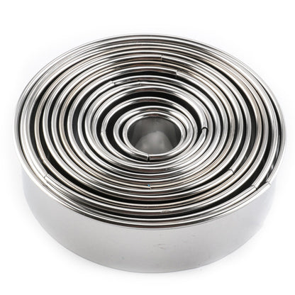 Biscuit and Doughnut Cutter Set, 14 Piece Stainless Steel by HitMyNeed