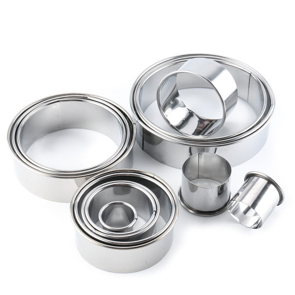 Biscuit and Doughnut Cutter Set, 14 Piece Stainless Steel by HitMyNeed