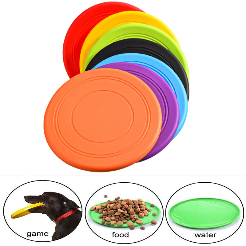 Bite Proof Silicone Frisbee Pet Toy 17.8cm by HitMyNeed
