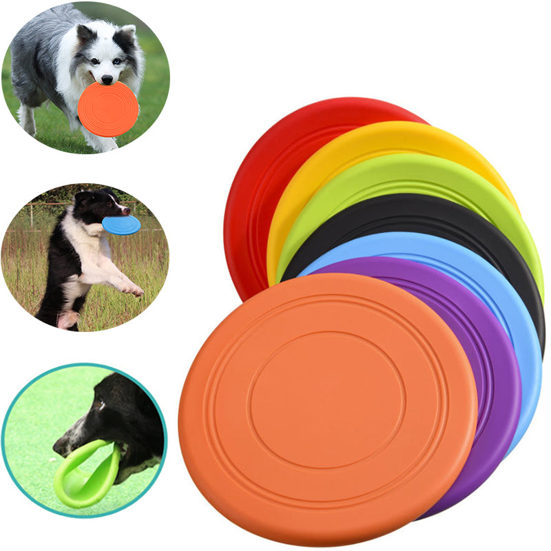 Bite Proof Silicone Frisbee Pet Toy 17.8cm by HitMyNeed