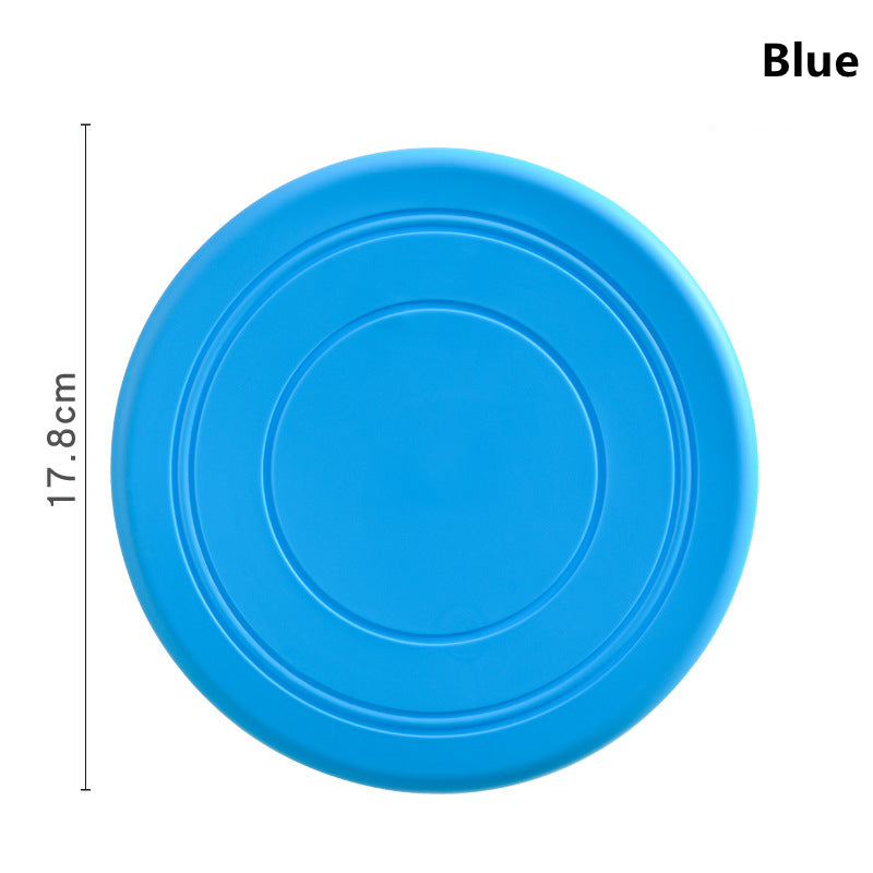 Bite Proof Silicone Frisbee Pet Toy 17.8cm blue by HitMyNeed