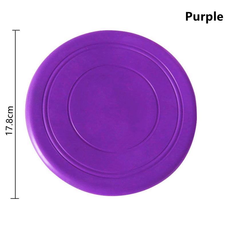 Bite Proof Silicone Frisbee Pet Toy 17.8cm purple by HitMyNeed
