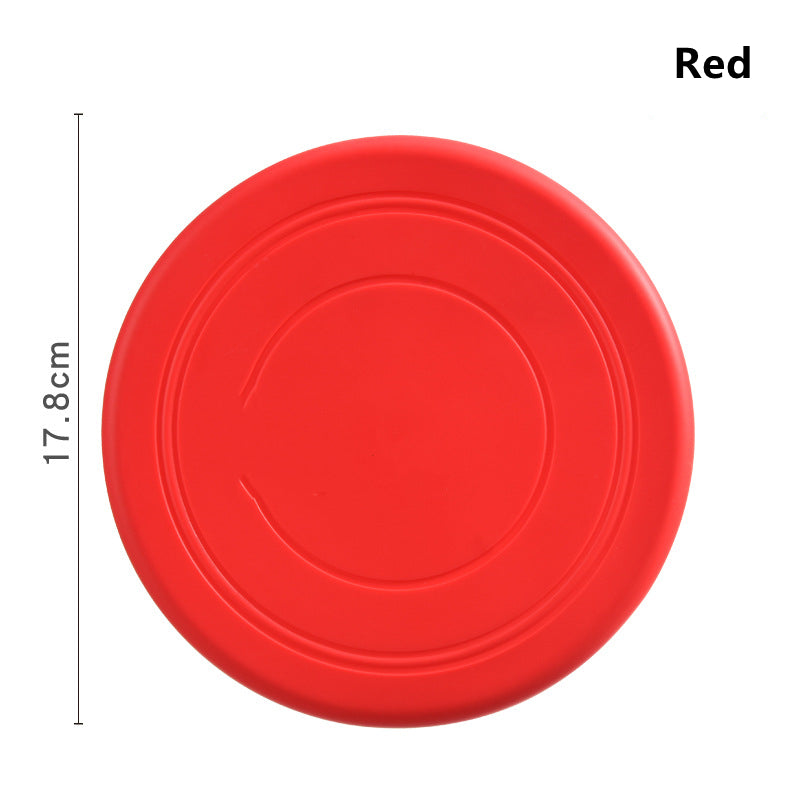 Bite Proof Silicone Frisbee Pet Toy 17.8cm red by HitMyNeed