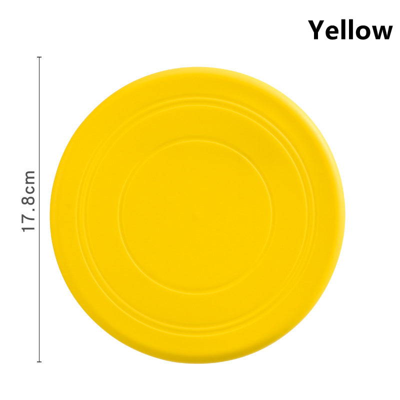 Bite Proof Silicone Frisbee Pet Toy 17.8cm yellow by HitMyNeed