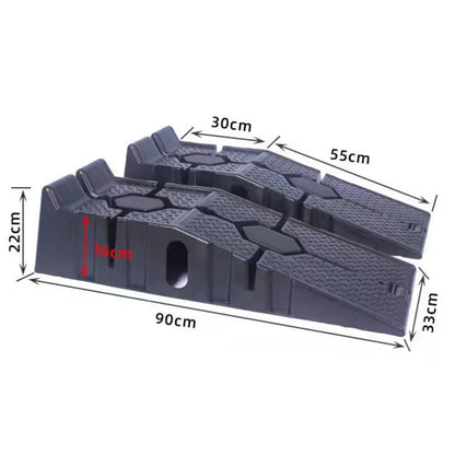 Black 2500kg Heavy Duty Car Ramps 90cm Anti-Slip Pair by HitMyNeed