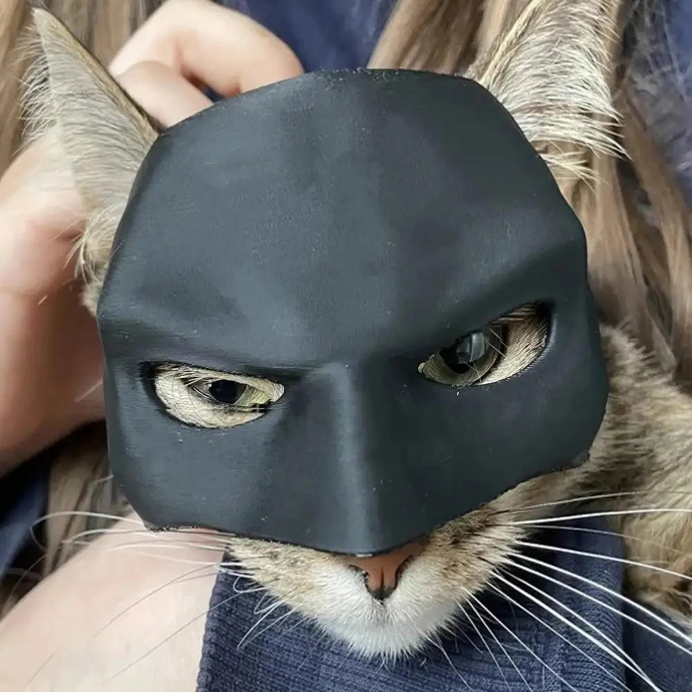 Black Cat Bat Cosplay Halloween Half Mask Hat by HitMyNeed