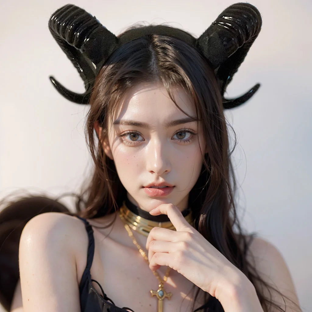 Black Demon Horn Gothic Cosplay Headband by HitMyNeed