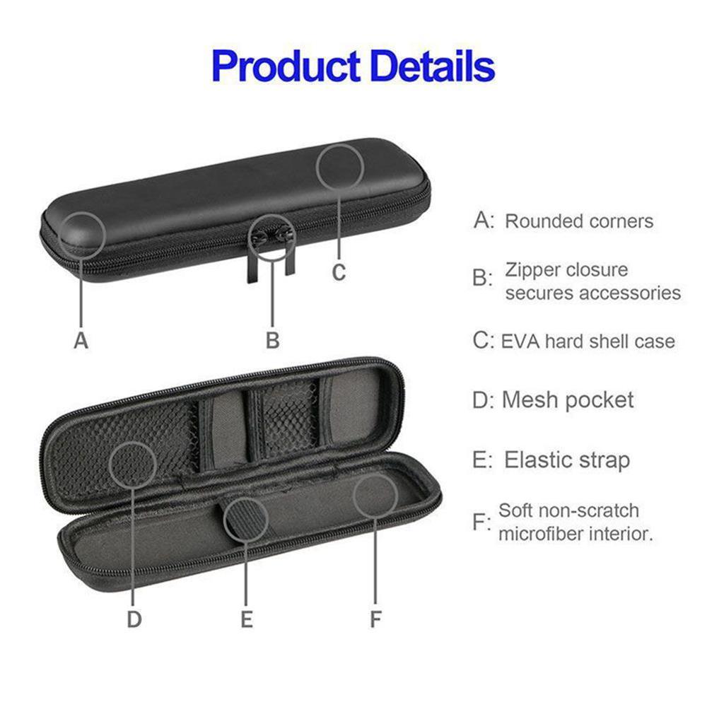 Black EVA Hard Pencil Case with Double Zipper by HitMyNeed