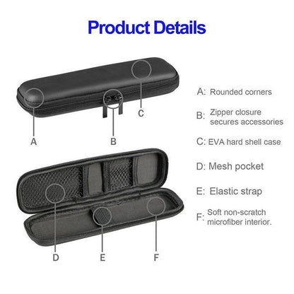 Black EVA Hard Pencil Case with Double Zipper by HitMyNeed