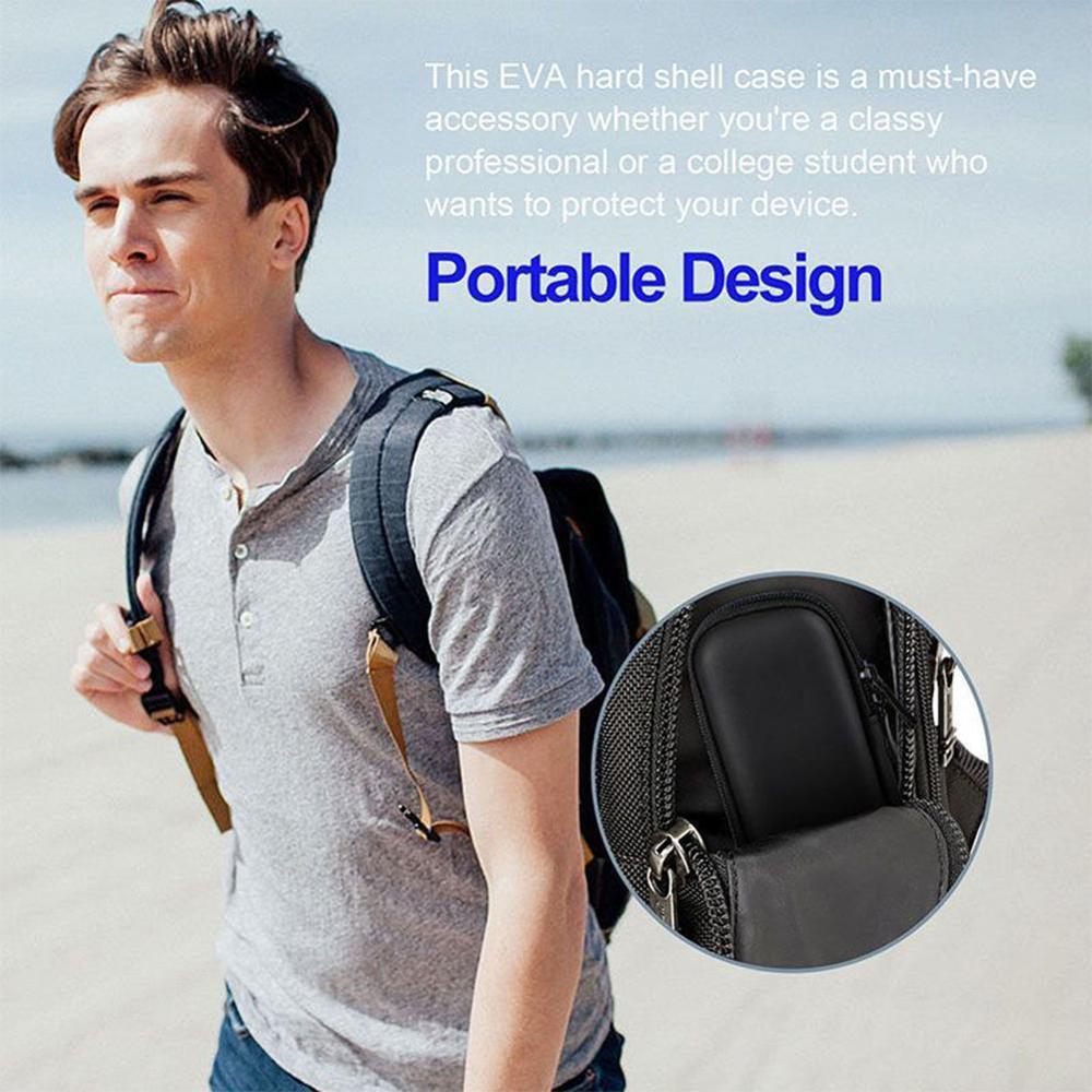 Black EVA Hard Pencil Case with Double Zipper by HitMyNeed
