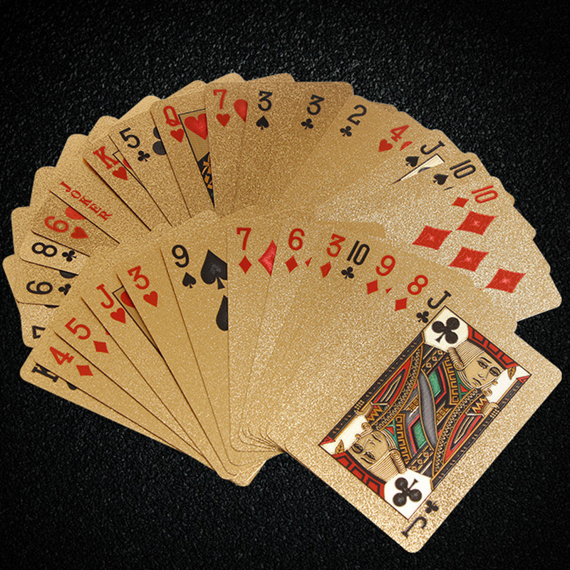 Black Gold Waterproof PVC Poker Playing Cards by HitMyNeed