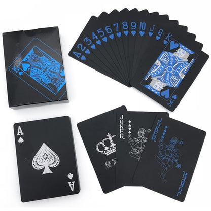 Black Gold Waterproof PVC Poker Playing Cards black-blue by HitMyNeed