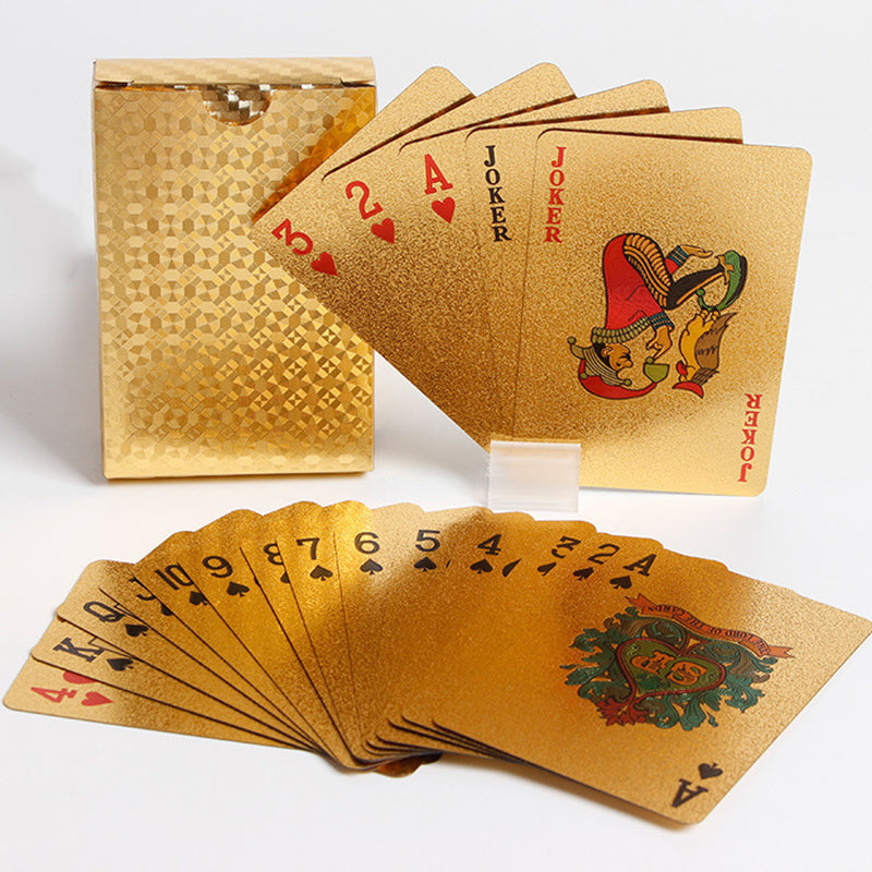 Black Gold Waterproof PVC Poker Playing Cards gold by HitMyNeed
