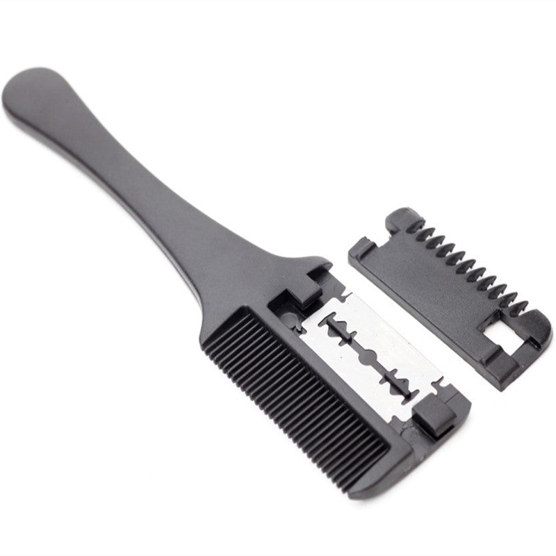 Black Handle Hair Cutting & Thinning Razor Comb by HitMyNeed