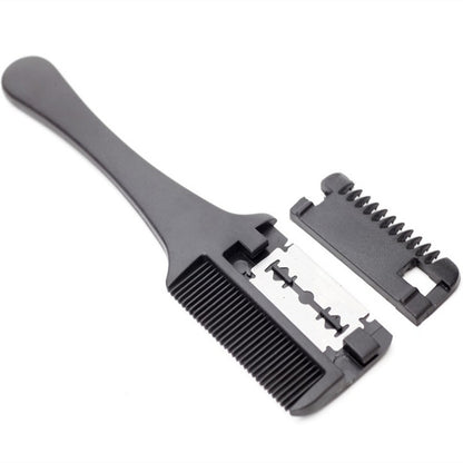 Black Handle Hair Cutting & Thinning Razor Comb by HitMyNeed