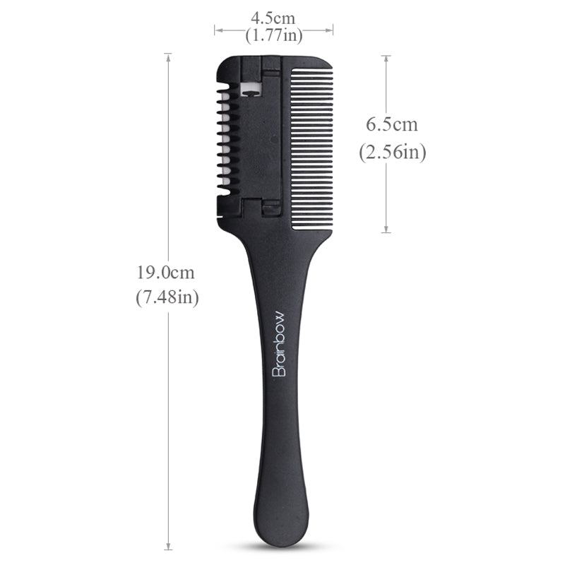 Black Handle Hair Cutting & Thinning Razor Comb by HitMyNeed