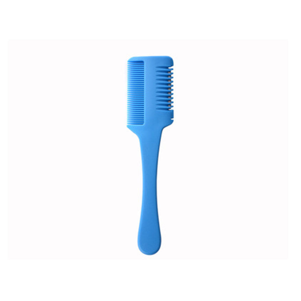 Black Handle Hair Cutting & Thinning Razor Comb blue by HitMyNeed