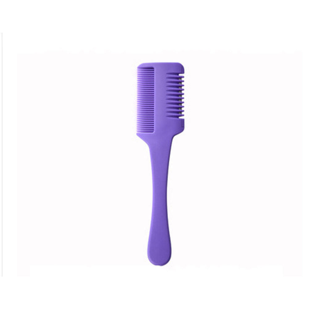 Black Handle Hair Cutting & Thinning Razor Comb purple by HitMyNeed