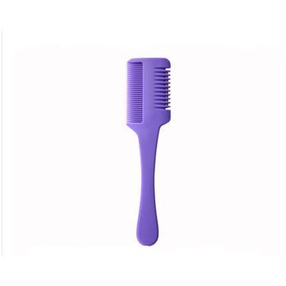 Black Handle Hair Cutting & Thinning Razor Comb purple by HitMyNeed