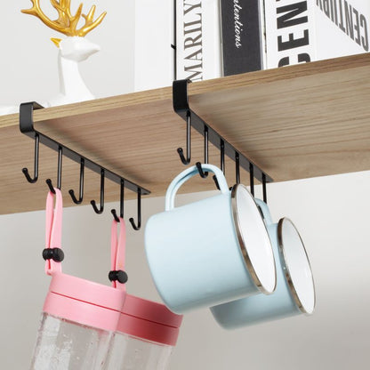 Black Iron No-Drill Hook for Kitchen & Garage Storage by HitMyNeed